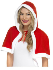 Miss Claus Mini Cape Costume Accessory