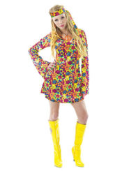 Ladies Flower Hippy Costume